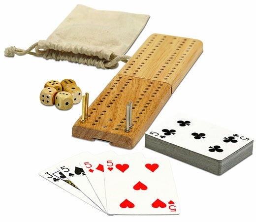 CRIBBAGE & MORE, 12-IN-1, W/DICE & CARDS