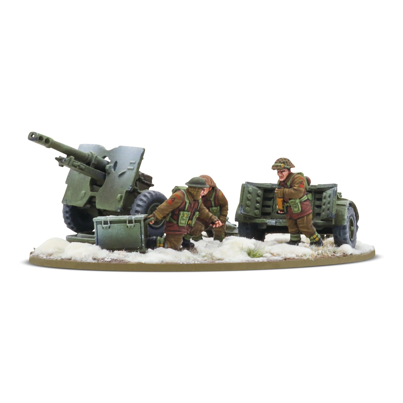 British  25-Pdr Light Howitzer with British Infantry (Winter) Crew