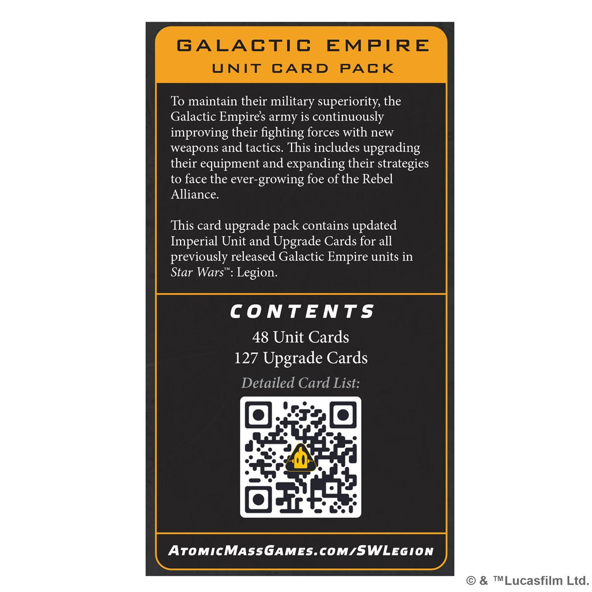 Galactic Empire Unit Card Pack