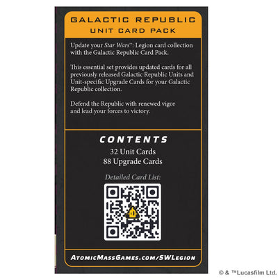 Galactic Republic Unit Card Pack