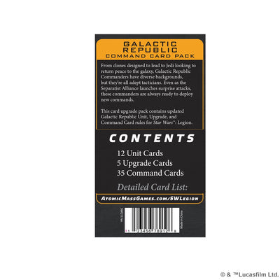 Galactic Republic Command Card Pack