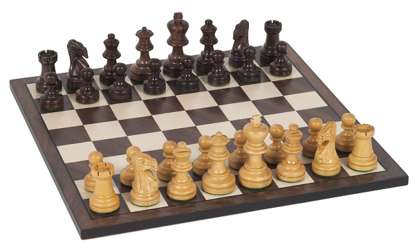 CHESS SET, 12" WOOD STAUNTON