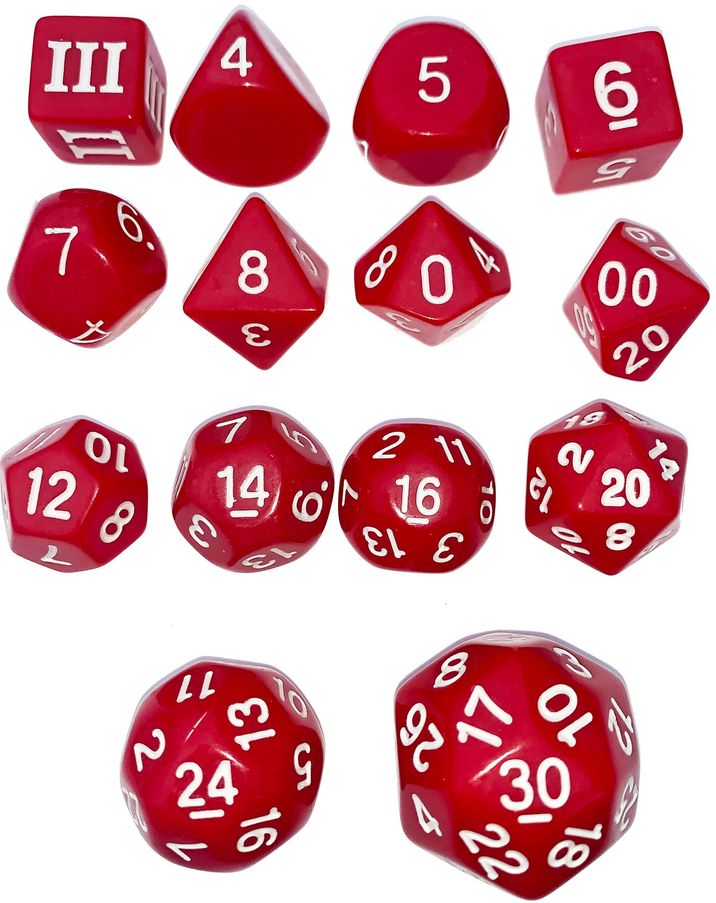 DCC DICE: 14-Die Set RED