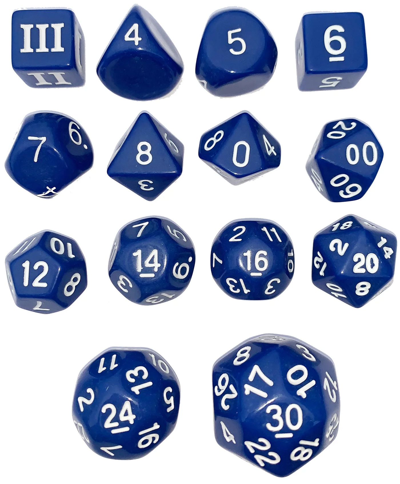 DCC Dice: 14-Die Set Indigo