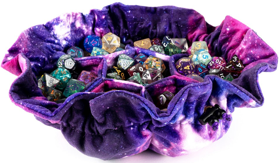 DICE BAG VELVET COMPARTMENT W/ POCKETS NEBULA