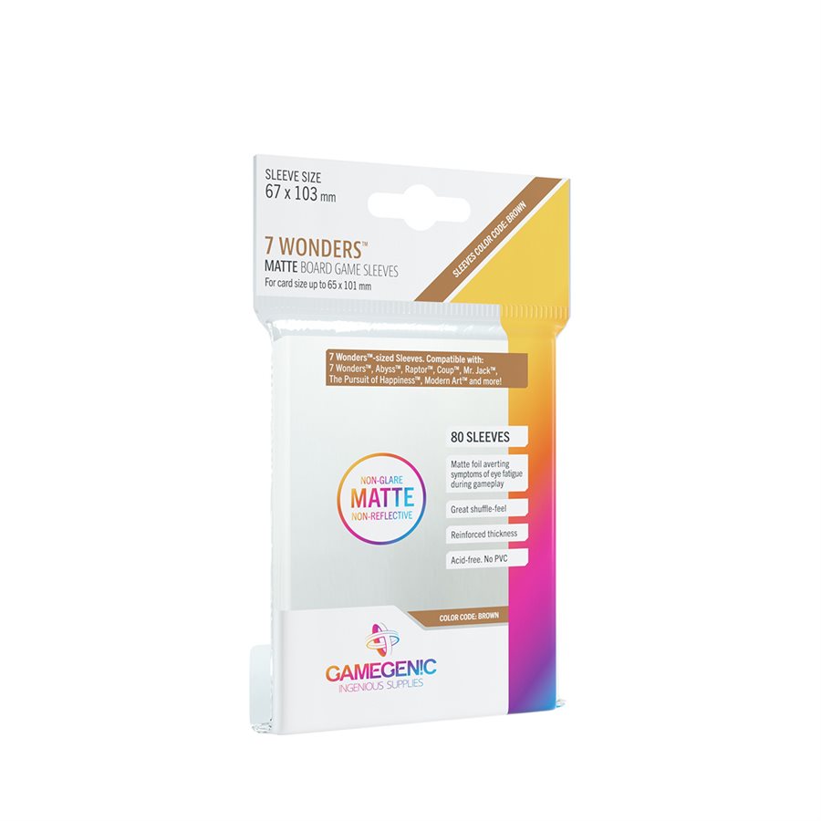 Sleeves: Gamegenic: Matte 7 Wonders Sleeves (80)