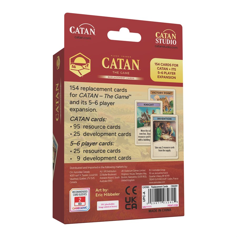 CATAN Accessory: Base Game Cards
